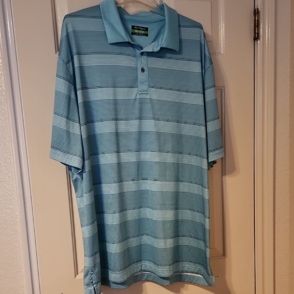Hogan Light Blue Striped Polo Shirt